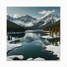 Lake In The Mountains 10 Canvas Print