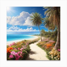 Path To The Beach 3 Canvas Print