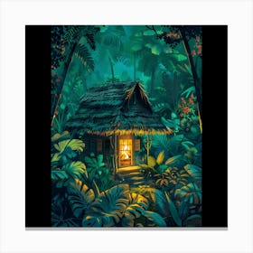 Hut In The Jungle Canvas Print