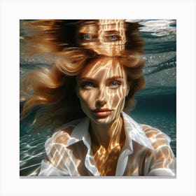Underwater Portrait Of A Woman 4 Canvas Print