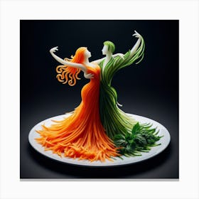 Dance Of The Vegetables 3 Canvas Print