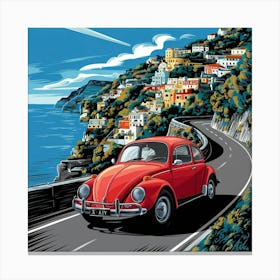 A Captivating Illustration Of An Amalfi Coast Driv Apopqsk8ruwsswszzoitoa Ffogbnclqbwarlqxytllgw Canvas Print