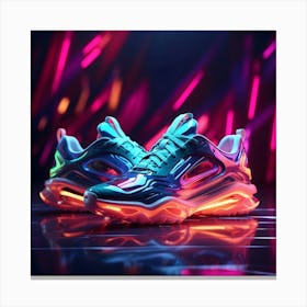 Neon Sneakers 1 Canvas Print