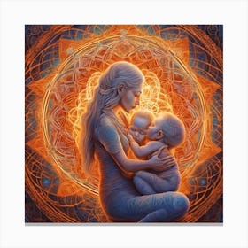 Mother And Child 6 Canvas Print