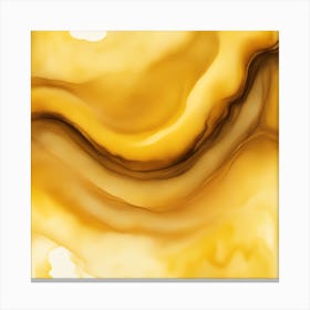 Beautiful mustard honey abstract background. Drawn, hand-painted aquarelle. Wet watercolor pattern. Artistic background with copy space for design. Vivid web banner. Liquid, flow, fluid effect. Canvas Print