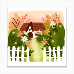 House In The Garden Canvas Print