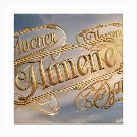 Gold Lettering Stock Videos & Royalty-Free Footage Canvas Print