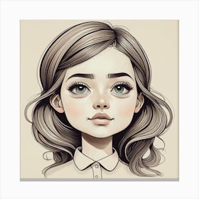 Portrait Of A Girl Canvas Print