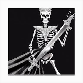 Skeleton With Sword 7 Canvas Print