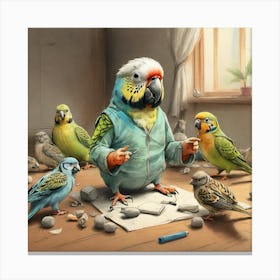 Parrots 2 Canvas Print