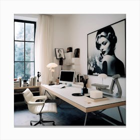 Modern home office by stylist Canvas Print