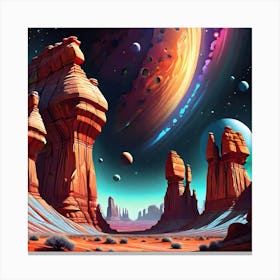 Space Landscape 3 Canvas Print