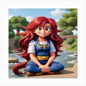 Girl With Red Hair Canvas Print