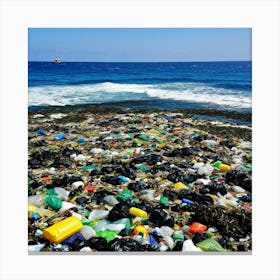 Ocean Garbage Canvas Print