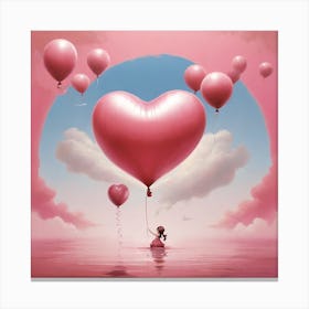 Heart Balloons Canvas Print