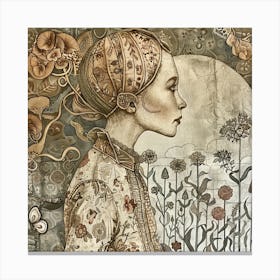 Girl In The Moonlight Canvas Print