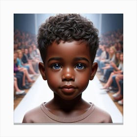 Child In Front Of Crowd Canvas Print