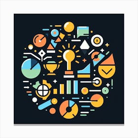 Business Icons Canvas Print