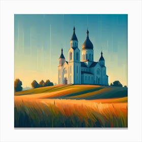 Church In The Countryside 1 Canvas Print