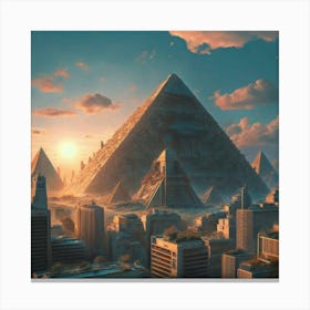 Egyptian City 3 Canvas Print