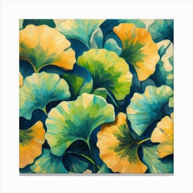 Tropical leaves of ginkgo biloba 7 Canvas Print