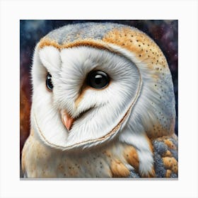 Barn Owl Studio Photograph Canvas Print