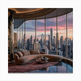 View Of Manhattan Canvas Print