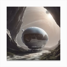 A Spacefaring Vessel With A Self Sustaining Ecosystem, Allowing Long Duration Journeys 6 Canvas Print