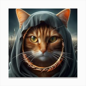 Lord Of The Rings Cat 5 Canvas Print