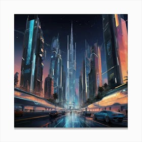 Futuristic City 4 Canvas Print
