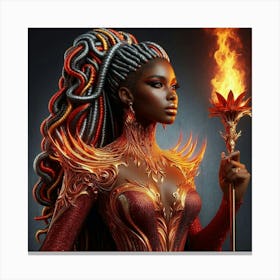 Fire Goddess-12 Canvas Print