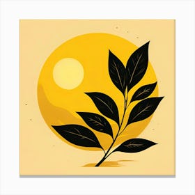 Sun And Leaf Canvas Print