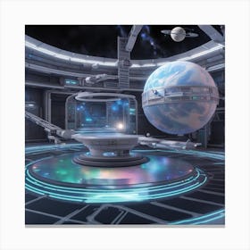 Futuristic Space Station Canvas Print