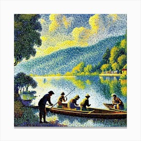 Boat On The Lake Canvas Print