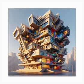 Futuristic Building Canvas Print