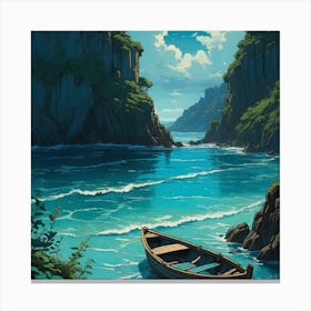 Boat On The Water Canvas Print