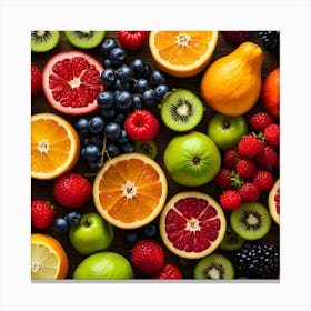 Sliced Fruit Canvas Print