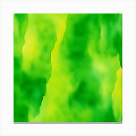 Beautiful chartreuse lime abstract background. Drawn, hand-painted aquarelle. Wet watercolor pattern. Artistic background with copy space for design. Vivid web banner. Liquid, flow, fluid effect. 1 Canvas Print