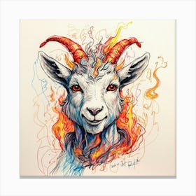 Goat Art 9 Canvas Print