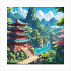 Asian Pagoda Canvas Print