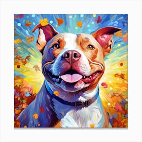 Pit Terrier Painting Canvas Print