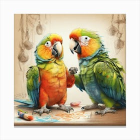 Parrots 8 Canvas Print