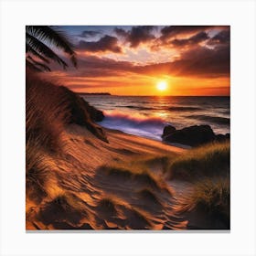 Sunset On The Beach 289 Canvas Print
