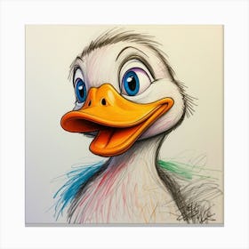 Duck Drawing 23 Canvas Print