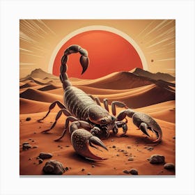 Scorpion In The Desert Canvas Print