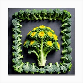 Framed Broccoli 5 Canvas Print