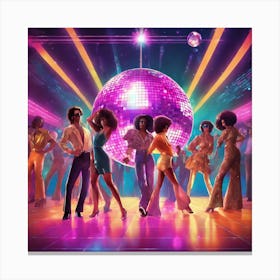 Disco Dancers 4 Canvas Print