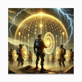 A Sci Fi Depiction Of Solar Shielding Canvas Print