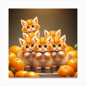 Orange Kittens Lienzo