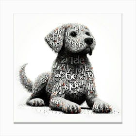 Alphabet Dog Canvas Print